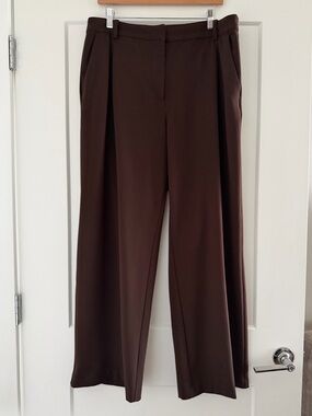 H&M Brown Wide-Leg Women's Trousers